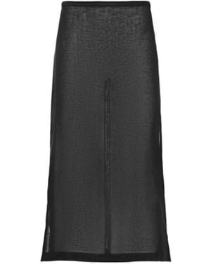 Michael Kors Side Split Medium Length Skirt - Black