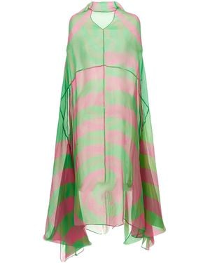 Dries Van Noten Ducy Draped Midi Dress - Green