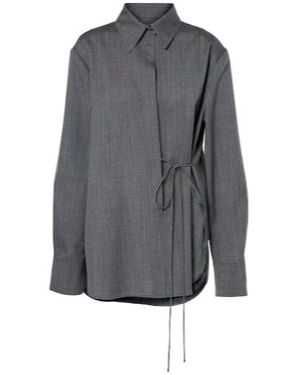 Jil Sander Belted Wool Shirt - Gray