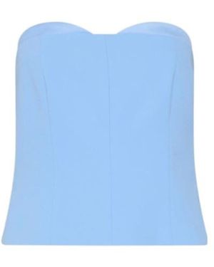 Marella Envers Satin Corset Top - Blue