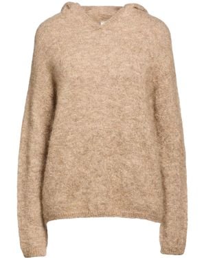 Max Mara Long-Sleeved Knitted Hoodie - Natural