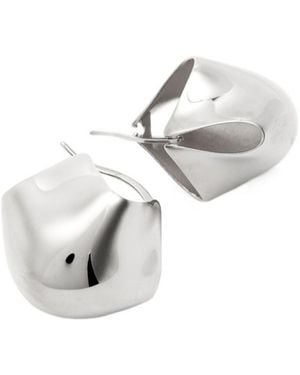 KHAITE Lotus Medium Earrings - White