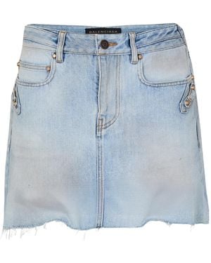 Balenciaga Denim Mini Skirt - Blue