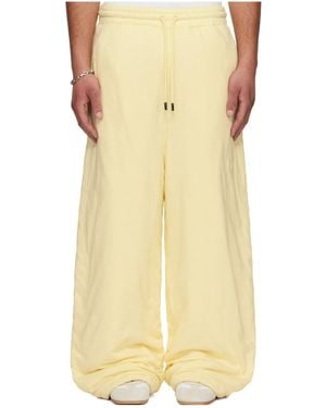 Lu'u Dan Thickened Bontans Drawstring Joggers - Yellow