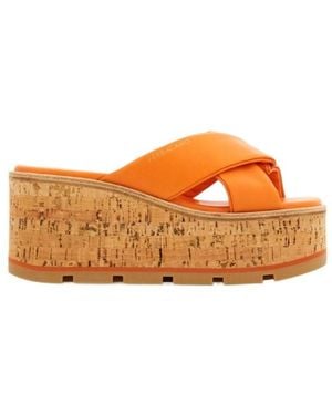 Ferragamo Open-Toed Wedges - Orange