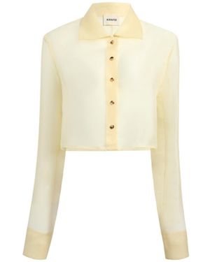 KHAITE Jasen Cropped Top - White