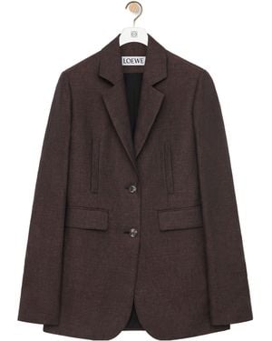 Loewe Single Breasted Jacket - Brown
