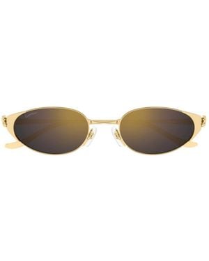 Cartier Oval-Frame Sunglasses - White