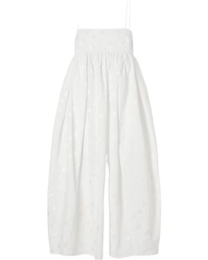 Cecilie Bahnsen Thin Strap Square Neck Dress - White