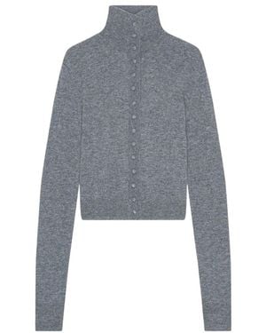 REMAIN Birger Ribbed High-Neck Sweater - Blue