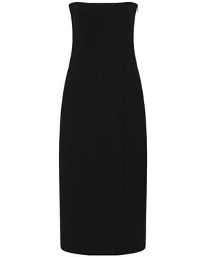 The Row Strapless Midi Dress - Black