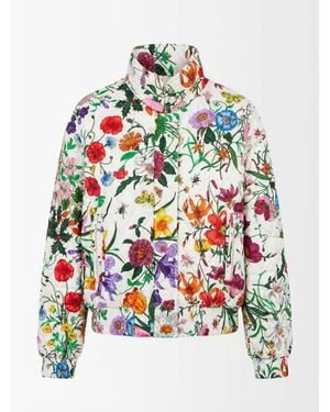 Gucci Printed Quilted Twill Jacket, Ready-To-Wear - White