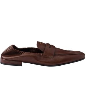 Prada Shuffle Antiqued Leather Loafers - Brown