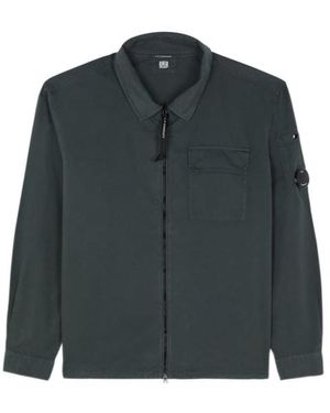 C.P. Company Len Detailed Zip-Up Jacket - Green