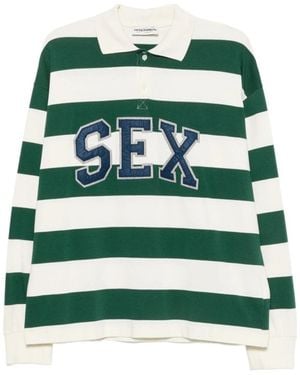 Carne Bollente Striped Polo Shirt - Green
