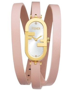 Fendi O'Lock Oval Double-Strap Watch - Pink