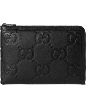 Gucci Jumbo Gg Small Travel Document Case - Black