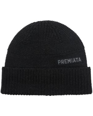 Premiata Cuffed Knit Hat - Black