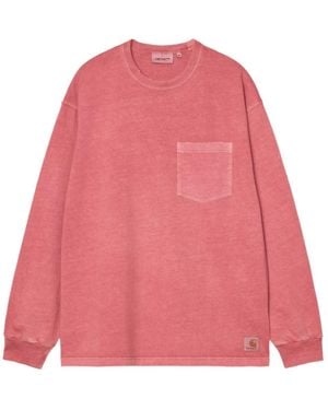 Carhartt Pocket Long-Sleeve T-Shirt - Pink