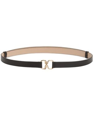 Fabiana Filippi Hook Buckle Single Loop Waist Belt - White
