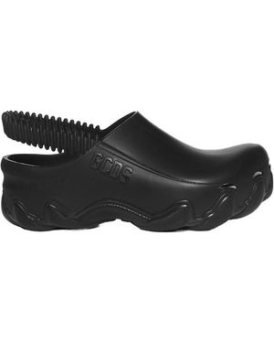 Gcds Embossed-Logo Slingback Clogs - Black