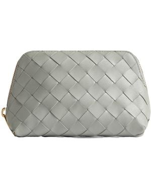 Bottega Veneta Intrecciato Beauty Pouch - Grey