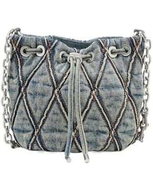 DIESEL Charm-D S-Mini Bucket Bag - Grey