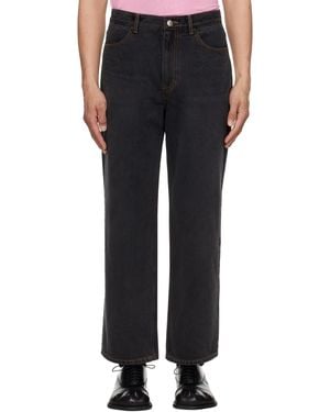 Adererror Denim Pants With Belt Loops - Black
