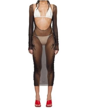 Jean Paul Gaultier Paul Gaultier And Shayne Oliver Open-Back Dress - Brown