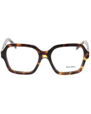 Miu Miu Eyewear Square Frame Glasses - White