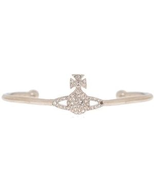 Vivienne Westwood Grace Bas-Relief Open Bangle - White