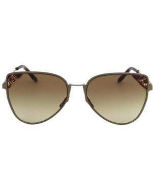 Fendi Eyewear Triangle Frame Sunglasses - Metallic