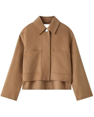 JOSEPH Double-Faced Wool Jacket - Brown