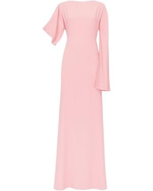 McQueen Asymmetric Sleeved Gown - Pink