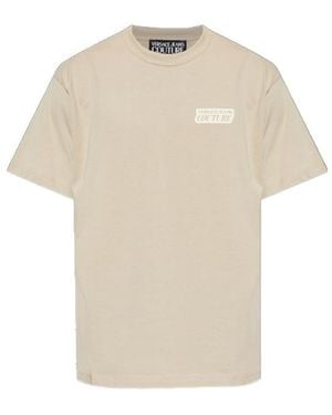 Versace Jeans Couture Couture Logo Printed Crewneck T-Shirt - White