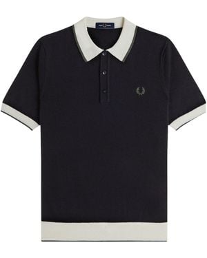 Fred Perry Simple And Versatile Shortsleeve Top - Black