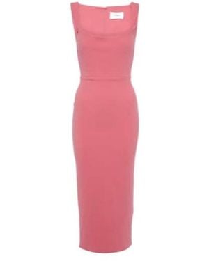 Alex Perry Portrait Midi Dress - Pink