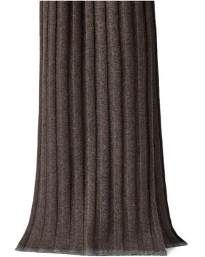 Brunello Cucinelli Ribbed Knitted Scarf - Brown