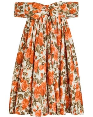 Chloé Casual Floral Dress - Orange