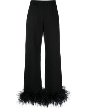 Prada Fluff-Edge Pants - Black