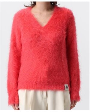 Bally V-Neck Jumper - Red