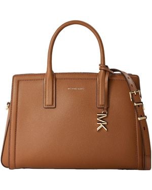 MICHAEL Michael Kors Medium Stitch Satchel Bag - Brown