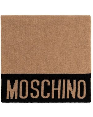 Moschino Logo-Detail Scarf - White