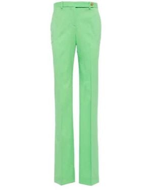 Versace Medusa Wool Straight Pants - Green