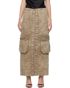 Y. Project Cargo-Pocket Midi Skirt - Natural
