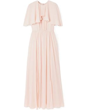 Giambattista Valli Pleated Crepe Midi Dress - Pink