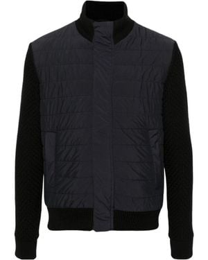 Herno Knitted-Panel Down Jacket - Blue