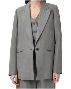 AllSaints Averie Single-Breasted Blazer - Gray