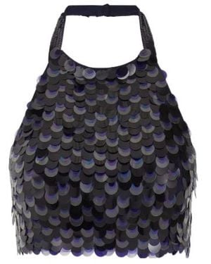 P.A.R.O.S.H. Sequin-Embellished Top - Blue