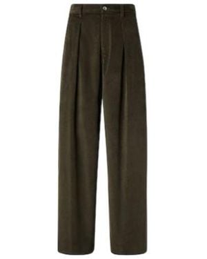 JW Anderson Cotton Corduroy Wide-Leg Trousers - Green